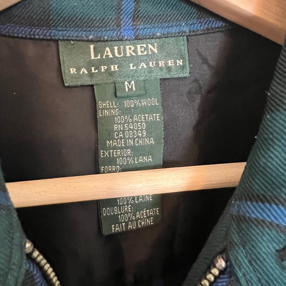Lauren Ralph Lauren Wool Plaid Flannel Zip Up - Picture 4 of 7